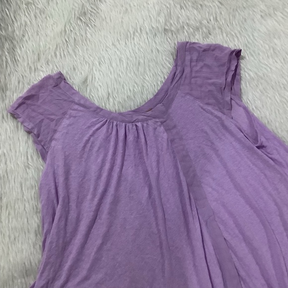 Free people women’s oversized summer breezy purple flowing top size small - Picture 3 of 9